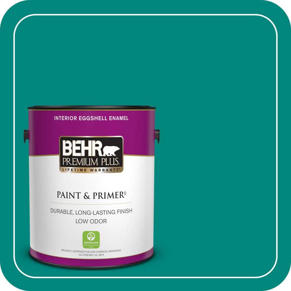 1 gal. #P450-7 Mystic Turquoise Eggshell Enamel Low Odor Interior Paint & Primer price history on PriceWatchPro