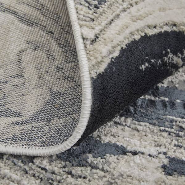 Ivory, Black, Taupe Abstract 13 ft. x 20 ft. Area Rug