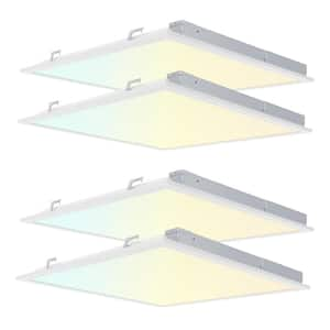 2 ft. x 2 ft. White 2200/3300/4400 Lumens Integrated LED Panel-Light Troffer-Light, 3500/4000/5000K (4-Pack)