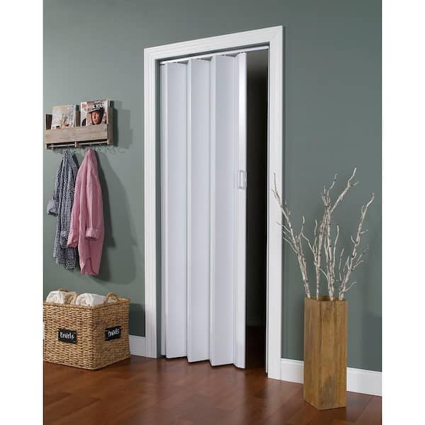 Spectrum 48 in. x 96 in. Oakmont Vinyl White Accordion Door