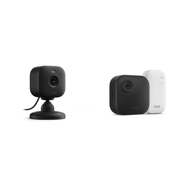 Mini 2 Wired and Outdoor Wireless Security Camera System 1080p, 2-Way Talk, Color Night Vision, Black (1-Pack)