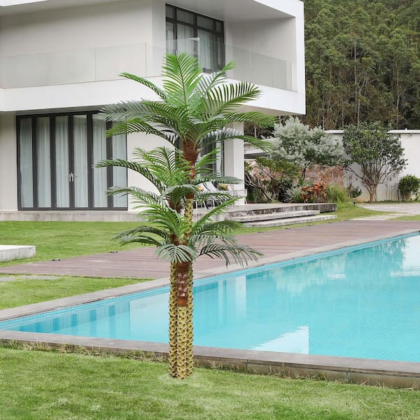Palmtree298 DR.Planzen 8 ft. Tall Artificial Palm Tree, Large UV Resistant