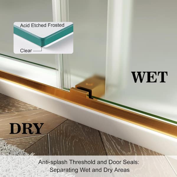 MCOCOD 56-61 in. W x 79 in. H Double Sliding Frameless
