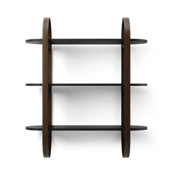 BELLWOOD WALL DECORATIVE SHELF BLACK/WALNUT