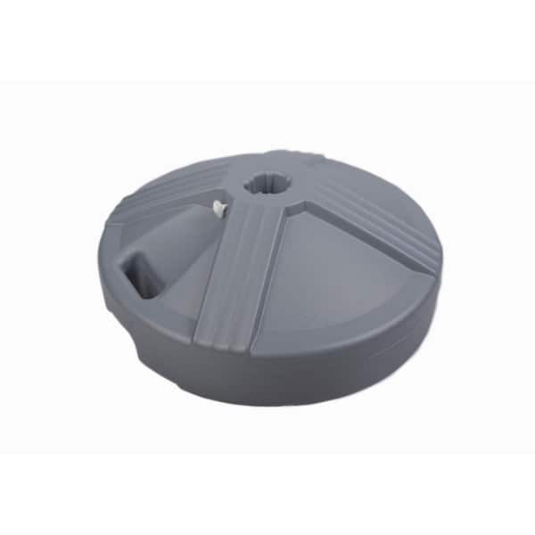 Angel Sar 16 in. Round Durable Fillable Patio Umbrella Base in Gray for Outdoor Garden