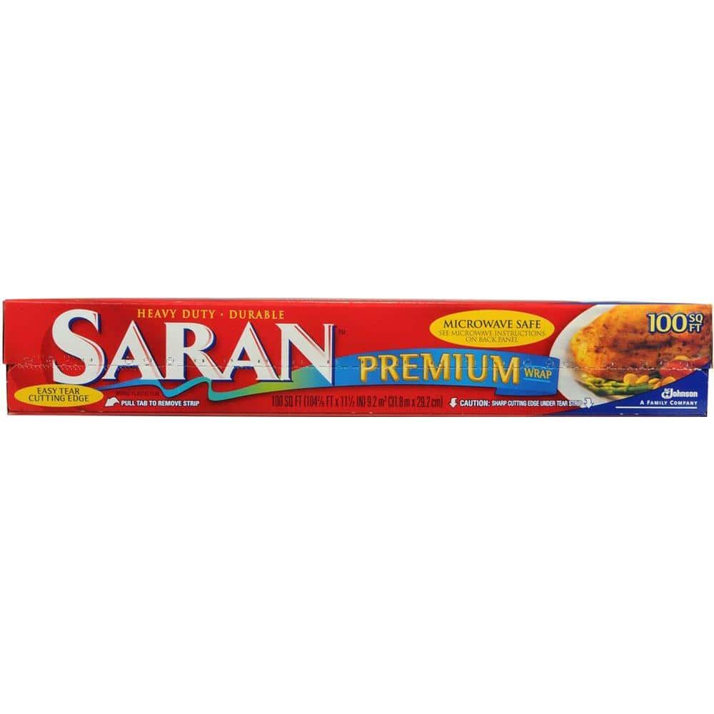 Saran 100 sq. ft. Premium Plastic Wrap (12-Pack) 00140 - The Home Depot