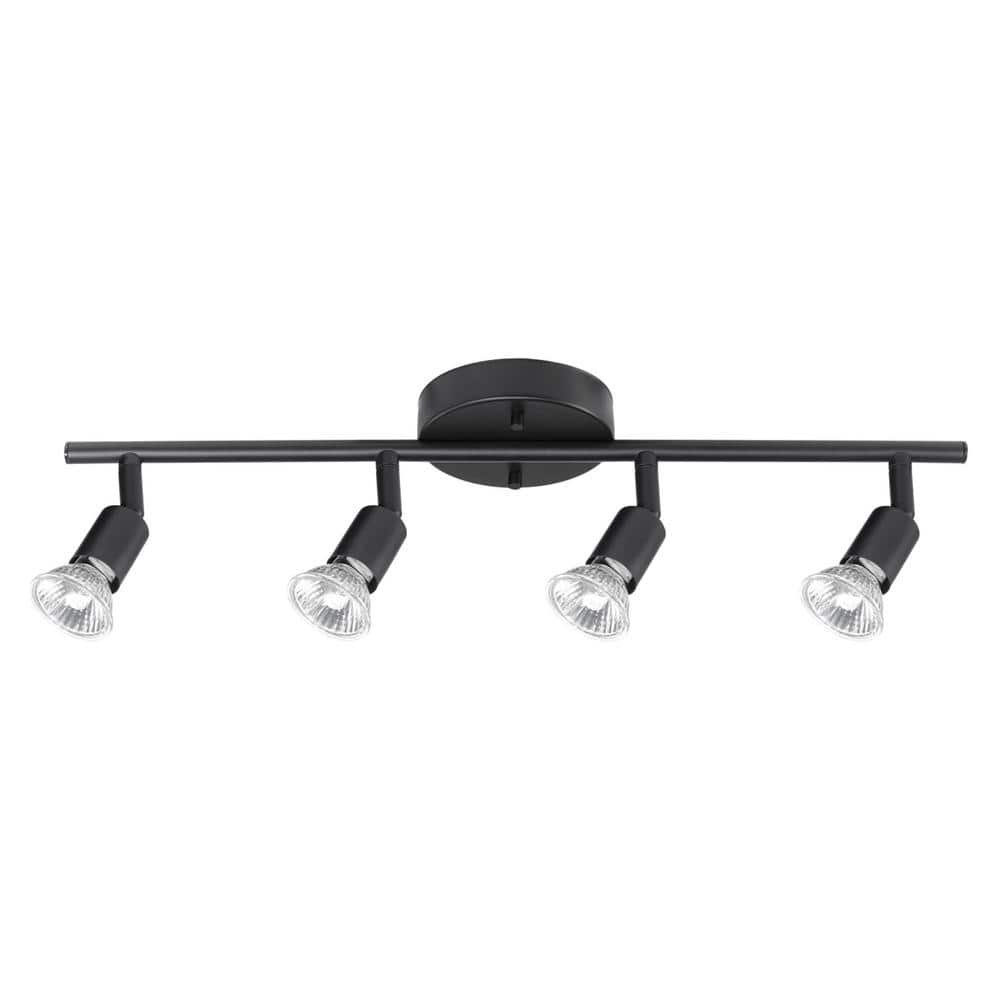 Globe Electric Payton 1.6 Ft. 4-Light Matte Black Track Lighting Kit ...