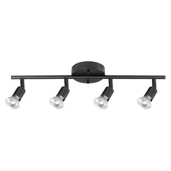 Globe Electric Payton 1.6 ft. 4-Light Matte Black Track Lighting Kit