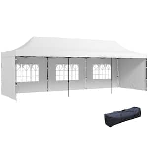 9.5 ft. x 28 ft. White Pop-Up Canopy