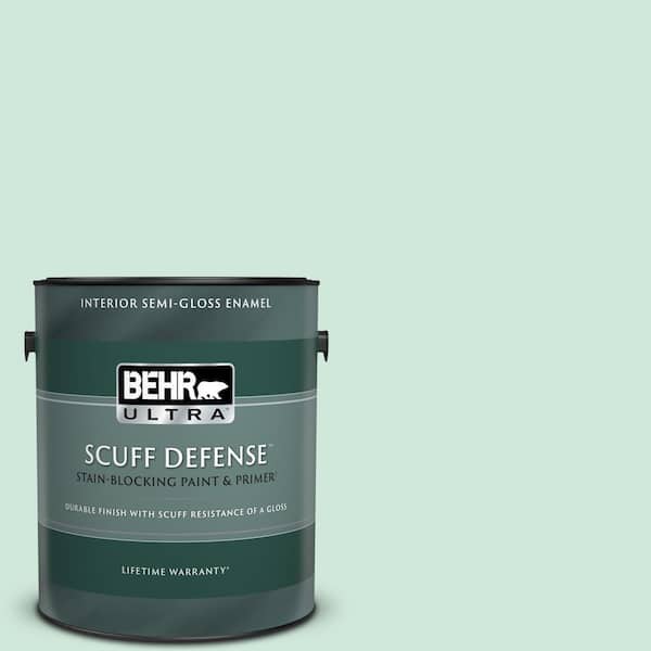 BEHR ULTRA 1 gal. #M420-2 Green Aqua Extra Durable Semi-Gloss Enamel Interior Paint & Primer