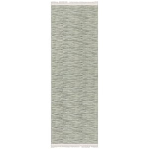 Non Shedding Washable Wrinkle-free Cotton Flatweave Solid 2x5 Indoor Runner Rug, 20 in. x 59 in., Brown/Beige