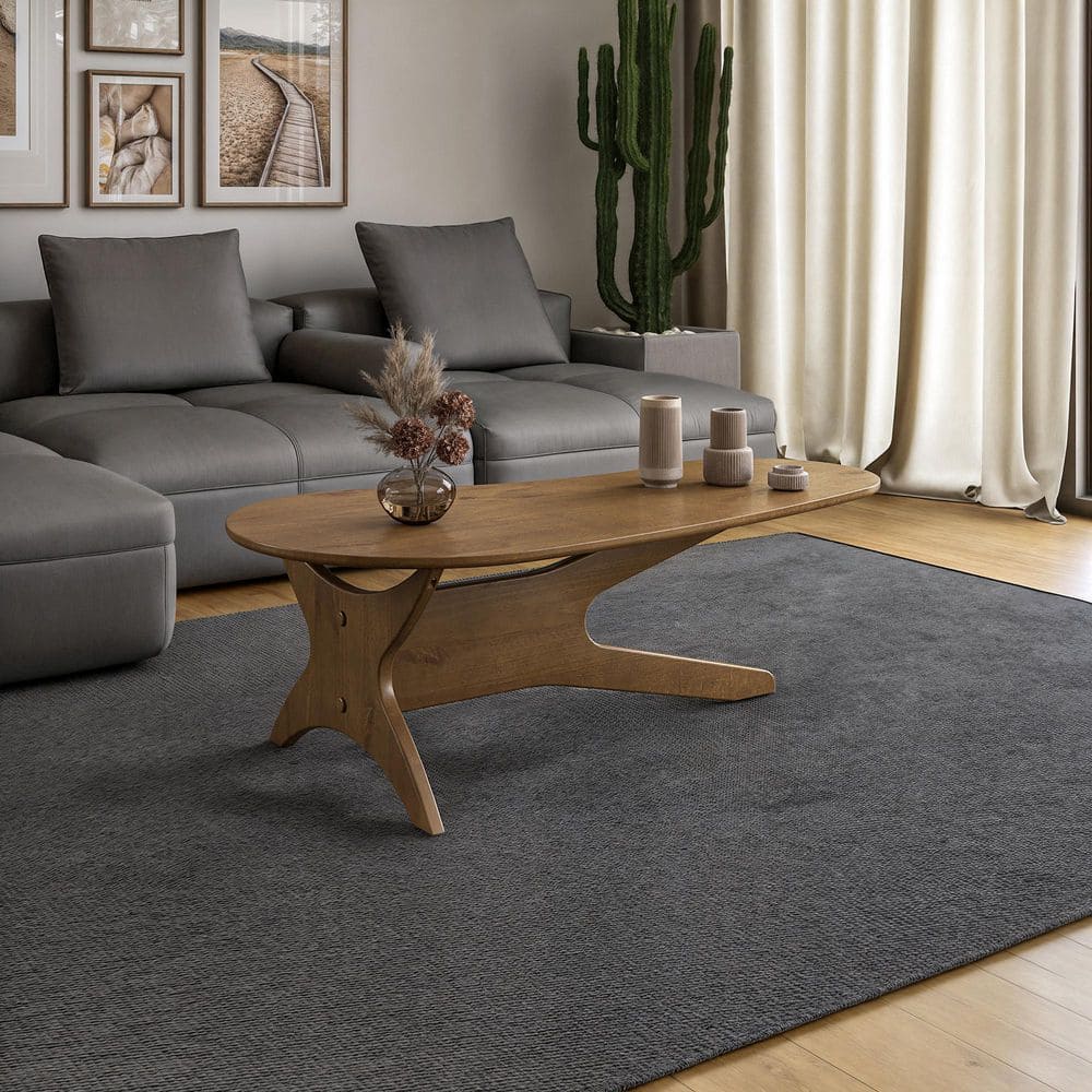 Camaflexi Mid Century Classic 22.75 in. Mocha Base and Top Kidney