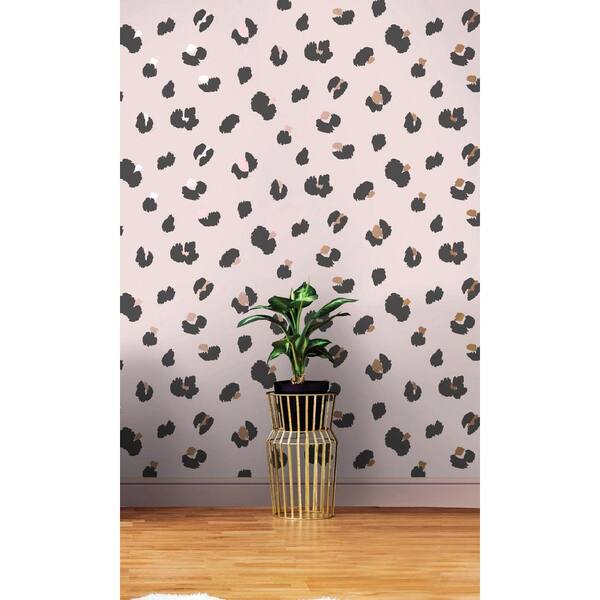 Walls Republic Pink Leopard Print Shelf Liner Non- Woven Non-Pasted  Wallpaper Double Roll (57 sq. ft.) R7650 - The Home Depot
