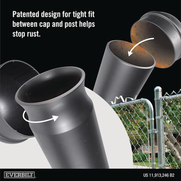 2-in W x 4-in L Aluminum Post Cap- Fits Common Post Measurement: 2-3/8-in x 2-3/8-in
