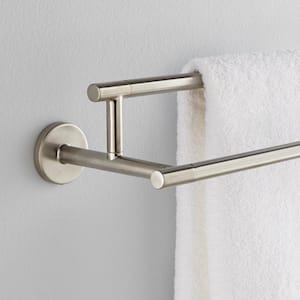 Trinsic 24 in. Double Wall Mount Towel Bar Bath Hardware Accessory in Stainless Steel