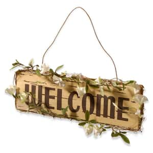 21 in. Welcome in Door Sign