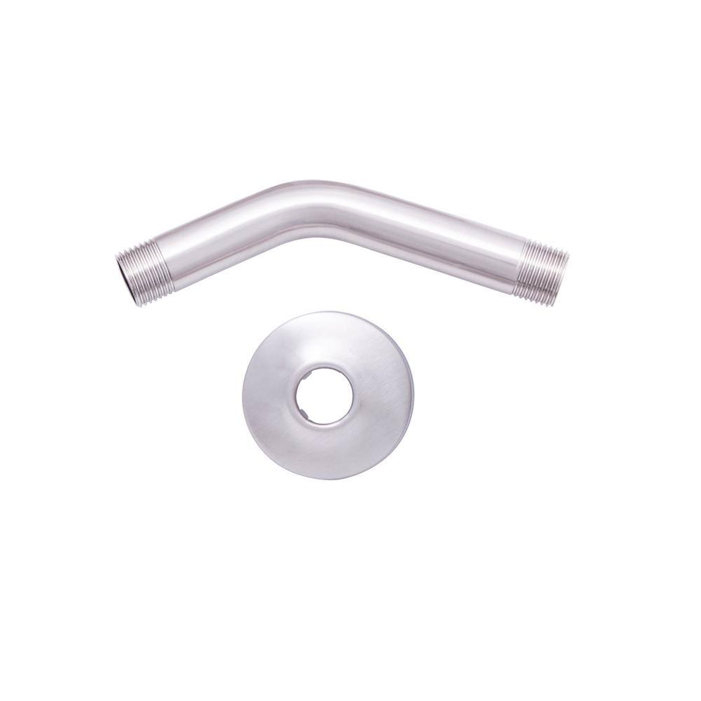 Brushed Nickel 6" Wall Mounted Shower Arm