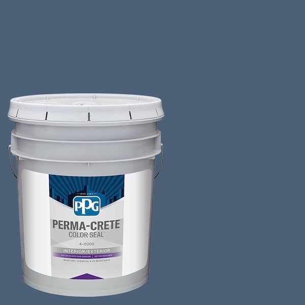 Color Seal 5 gal. PPG1163-6 Blue Fjord Satin Interior/Exterior Concrete Stain