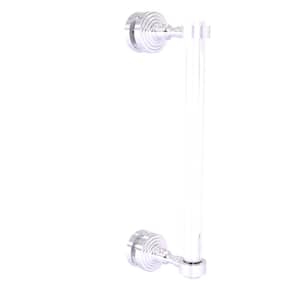 Pacific Grove 12 in. Single Side Shower Door Pull in Satin Chrome