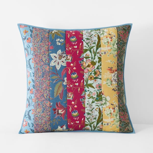 The Company Store Company Cotton Meadow Patchwork Quilted Multi Cotton Euro Sham