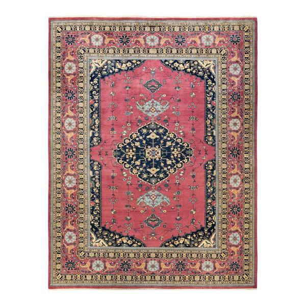 Solo Rugs Eclectic One-of-a-Kind Contemporary Pink 9 ft. 4 in. x 12 ft. 2 in. Oriental Area Rug
