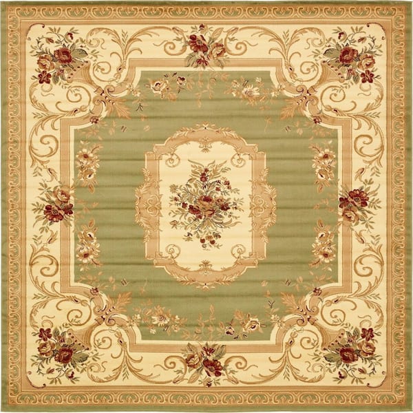 Unique Loom Versailles Henry Green 10' 0 x 10' 0 Square Rug