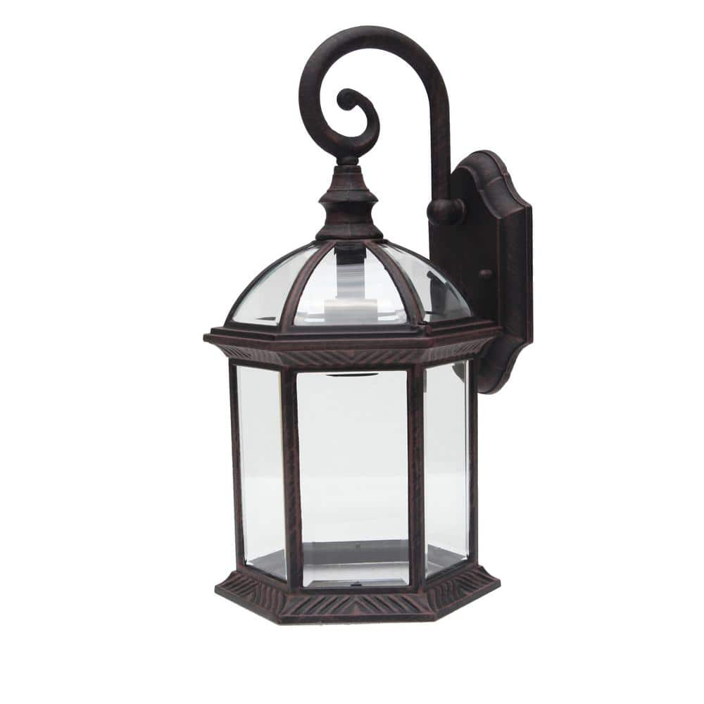 2xJoelle Collection Antique Bronze Outdoor Wall Lantern 2024 Sconce with Edison LED B