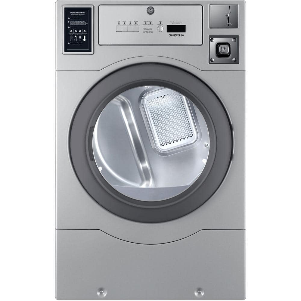 Crossover Commercial Laundry 7 cu. ft. Grey Gas Dryer, Coin-Operated