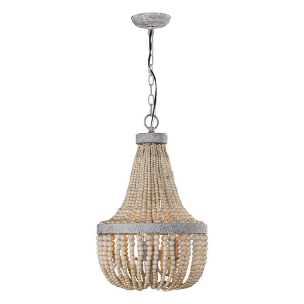 Parrot Uncle Miley 3-Light Farmhouse Distressed Empire Chandelier with ...