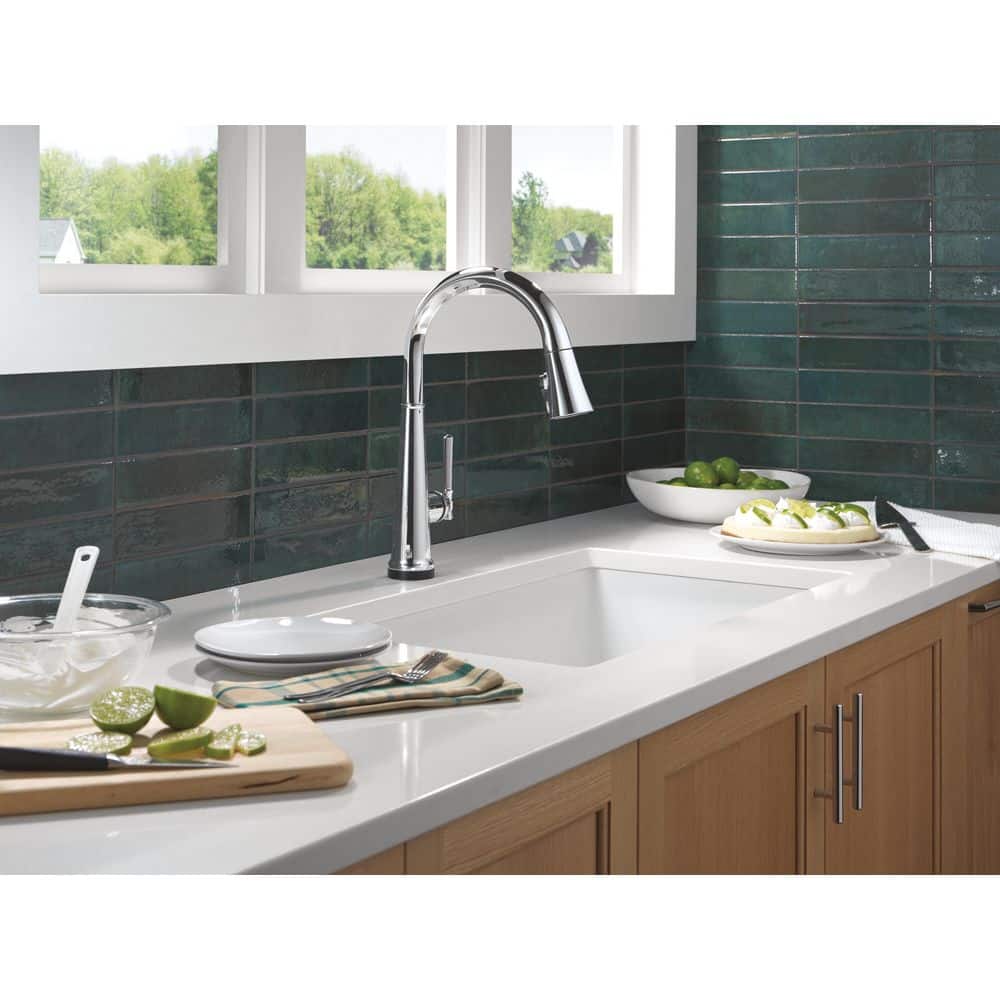 Chrome 17.06 in. Touchless Pull Down Kitchen Faucet with Spray