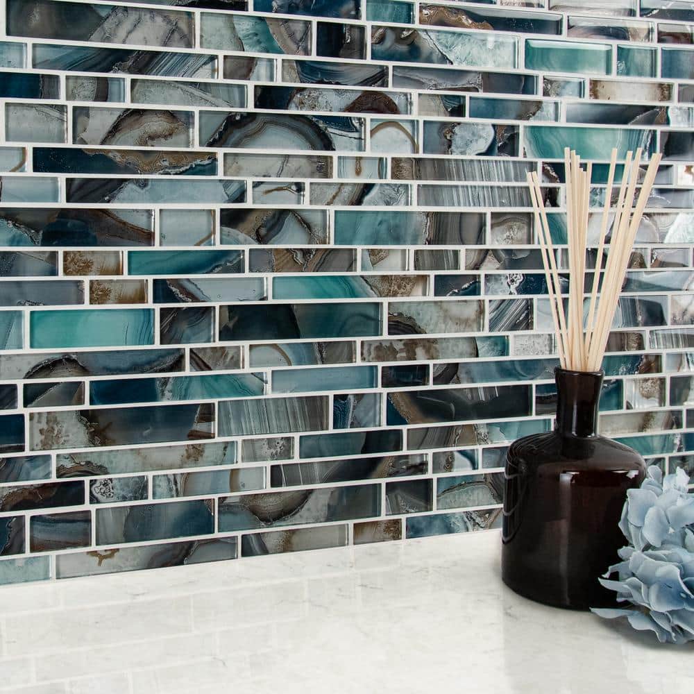 Night Sky 12" x 12" Glass Mosaic Tile
