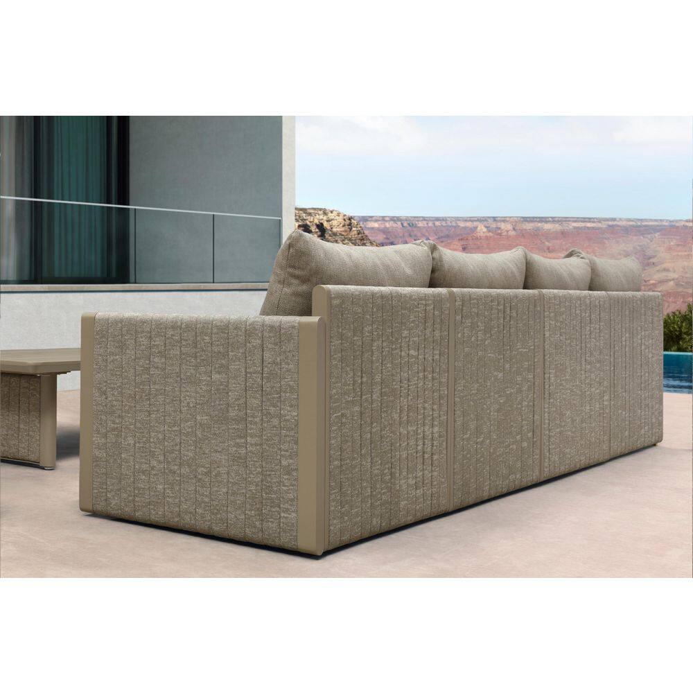 9 Pieces Outdoor Conversation Sets PP Rope Patio Sofa with Cushions and Table Manual Weaving Seating Furniture Beige price history on PriceWatchPro