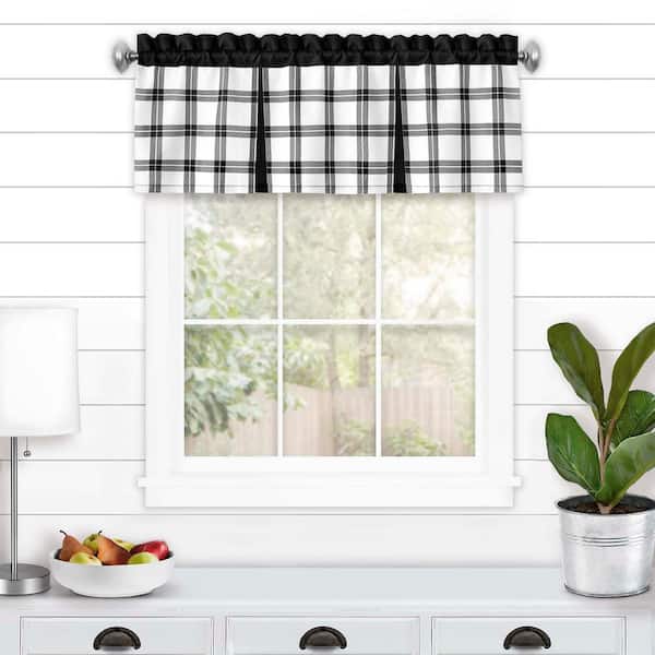 Tate Polyester Valance - 13 in. L in Black