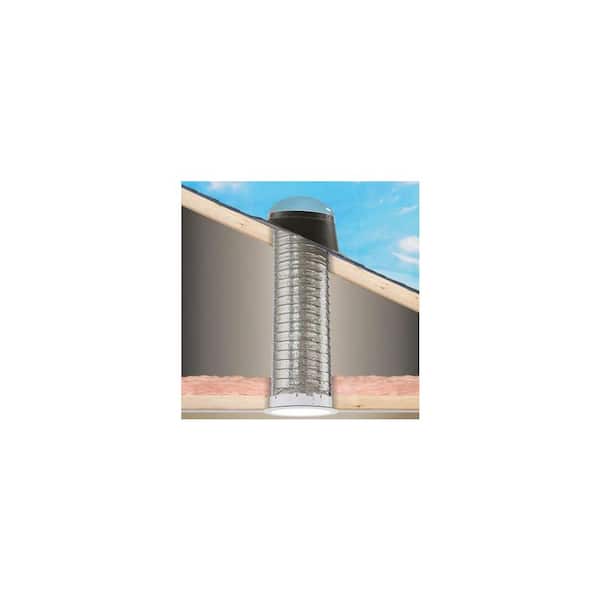 14 in. Impact Dome Sun Tunnel Skylight with Flexible Tube and Pitched Flashing