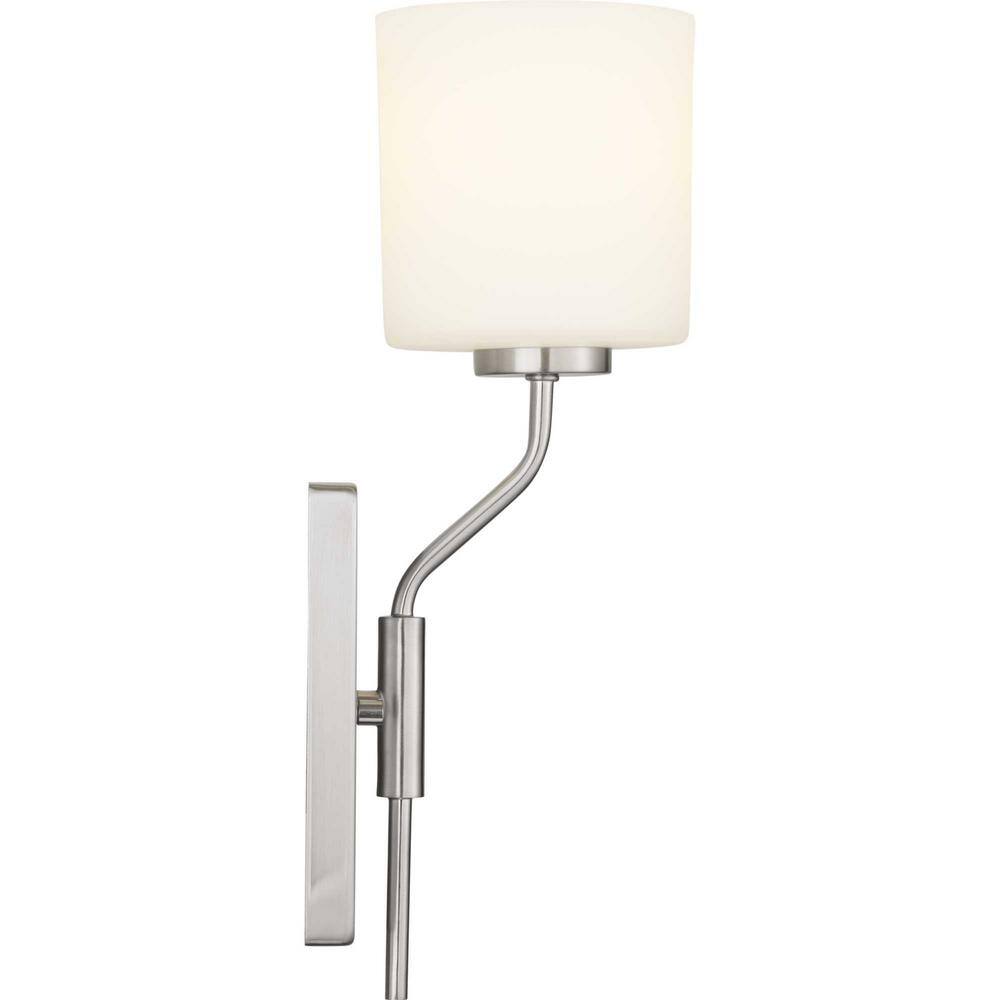 Tobin Brushed Nickel 16" Wall Sconce with Etched Glass Shade