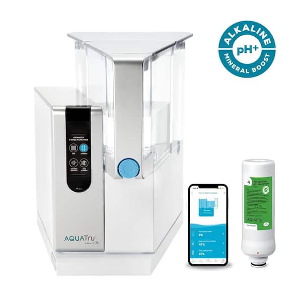 AquaTru Alkaline Smart Countertop Water Purifier for PFAS and Other Contaminants with App No Plumbing BPA Free