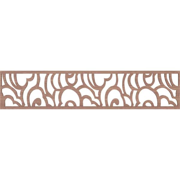 Ekena Millwork Springfield Fretwork 0.375 in. D x 46.75 in. W x 10 in. L Walnut Wood Panel Moulding