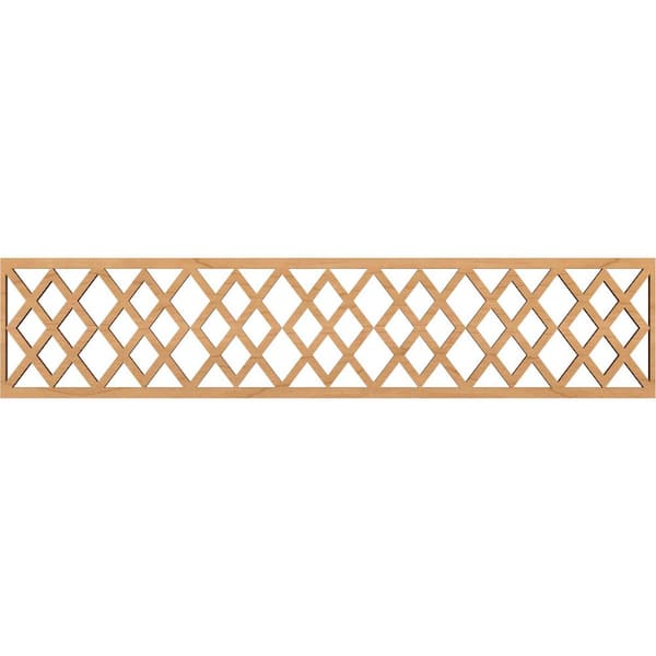 Ekena Millwork Hadley Fretwork 0.375 in. D x 46.75 in. W x 10 in. L Maple Wood Panel Moulding