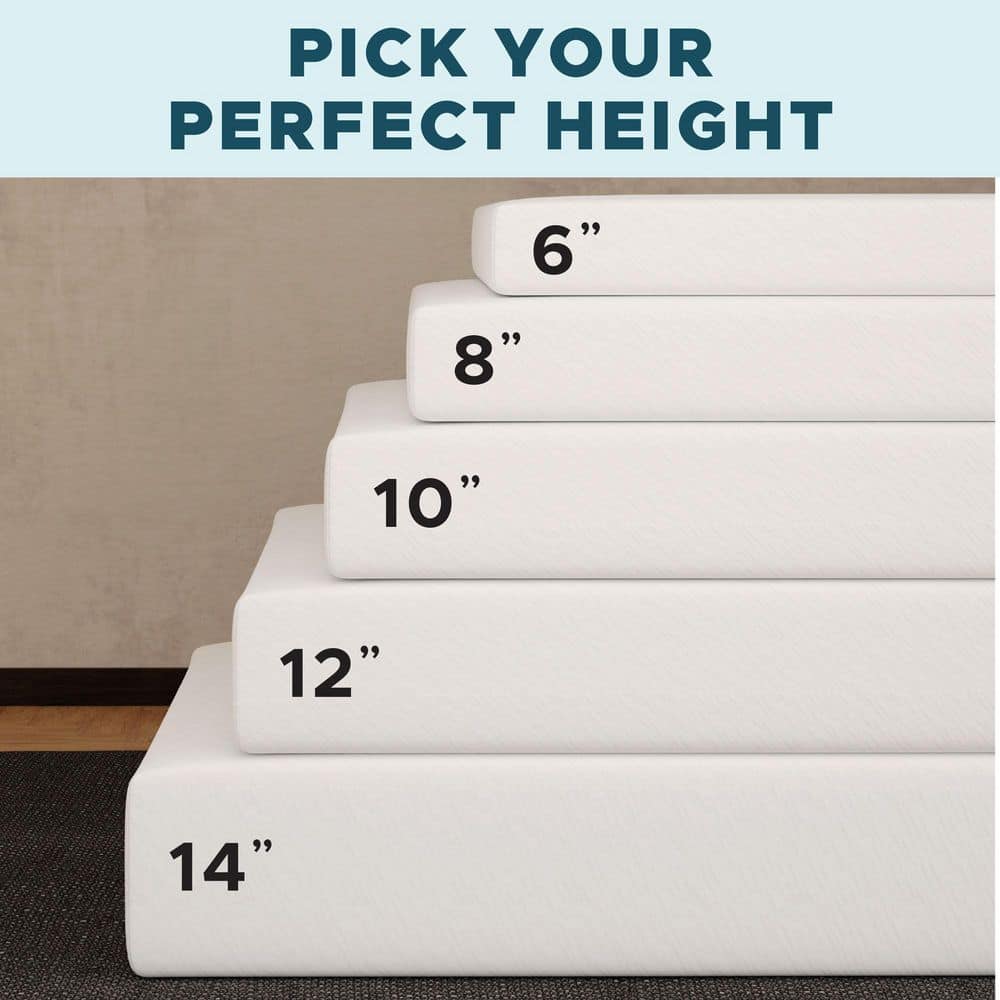 Queen 12-Inch White Hybrid Gel Memory Foam Mattress