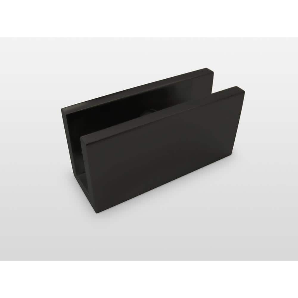Matte Black Frameless Glass Hinged Shower Enclosure, 78" x 60.5"