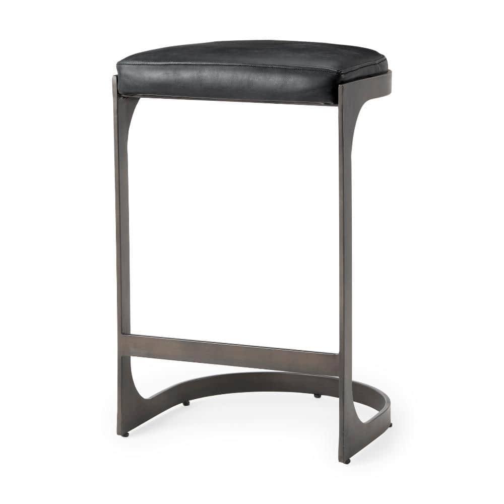 Tyson 17L x 18W x 28H Black Leather W/ Metal Frame Counter Stool price history on PriceWatchPro