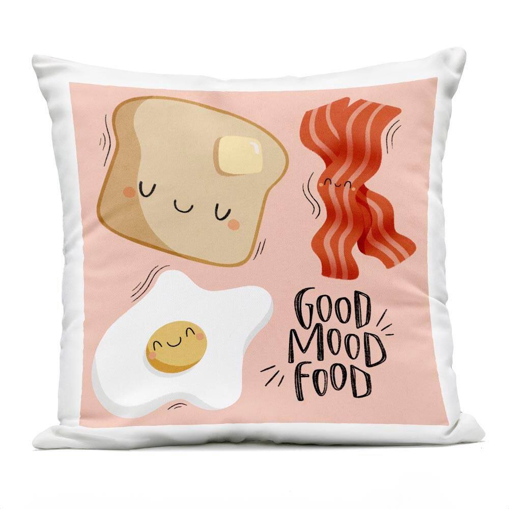 Good Mood Food Breakfast Pink Square Outdoor Throw Pillow price history on PriceWatchPro
