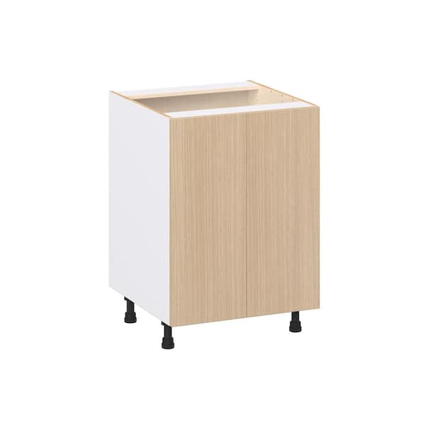 J COLLECTION Timberline 24.5 in. W x 24.5 in. D x 34.5 in. H Assembled Shaker Full Height Doors Base Kitchen Cabinet in Mojavi Oak