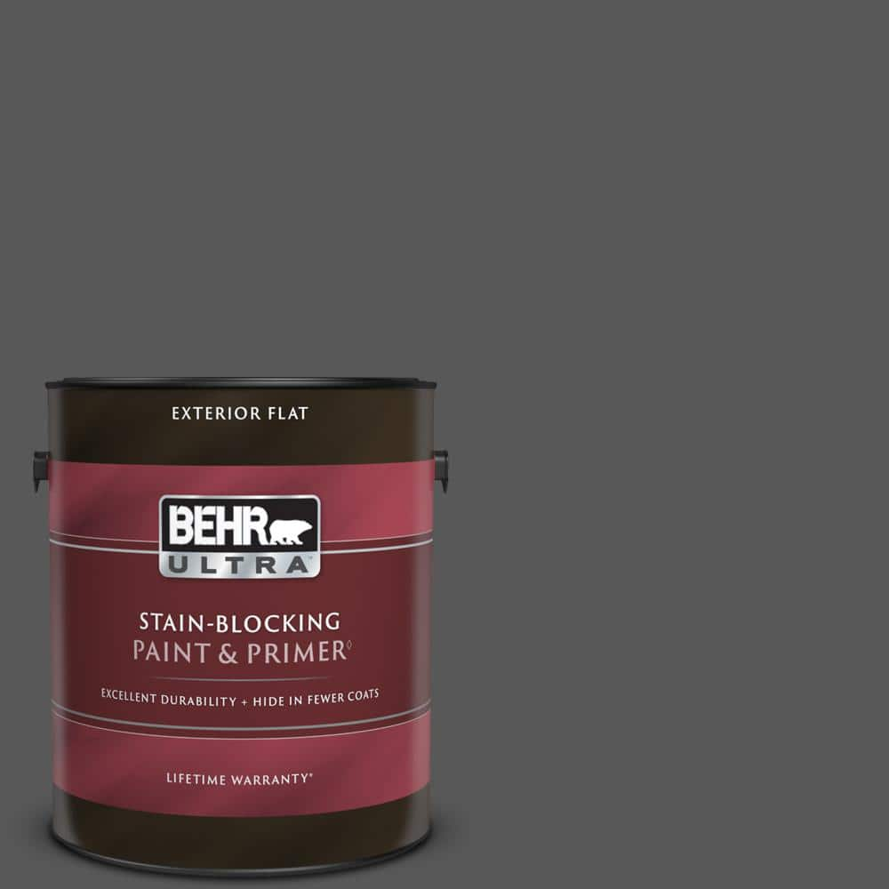 BEHR ULTRA 1 gal. PPU24-22 Shadow Mountain Flat Exterior Paint & Primer  485301 - The Home Depot