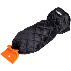 SCRUBIT Ice Scraper with Glove - Car Windshield Scraper for Ice and Snow  wFleece Mitt - Quickly Scrape and Remove Snow While Staying Warm 