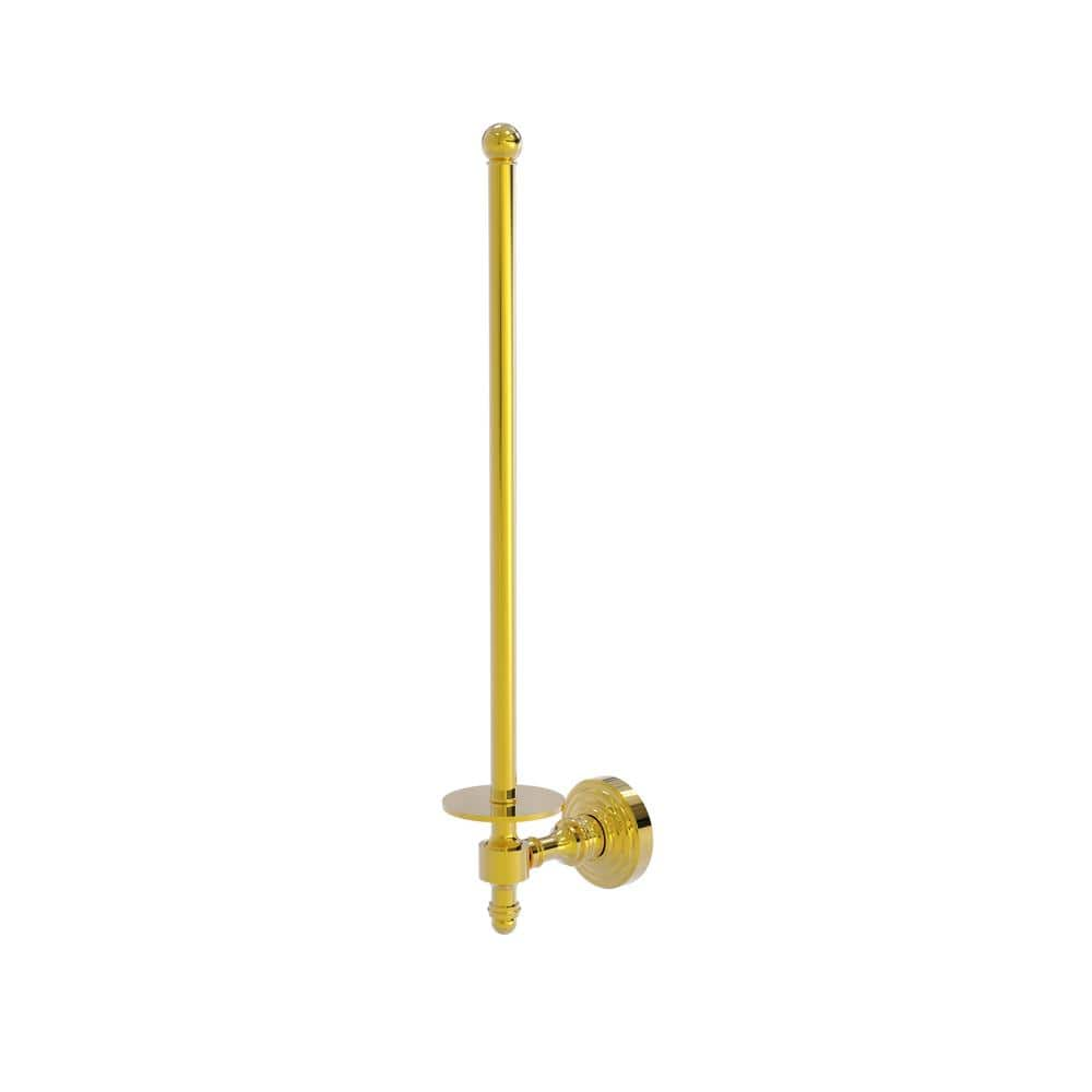 Allied Brass Retro Wave Collection Wall Mounted Paper Towel Holder in Polished Brass