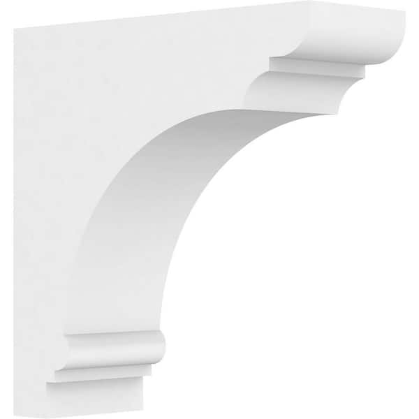 Ekena Millwork 3-1/2 in. x 10 in. x 10 in. Standard Hughes Unfinsihed Architectural Grade PVC Bracket
