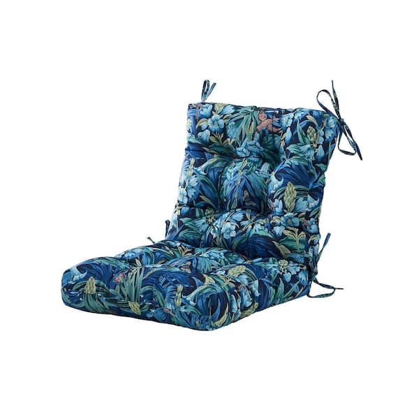 ARTPLAN Outdoor Cushions Dinning Chair Cushions with back Wicker Tufted Pillow for Patio Furniture in 20" X20"X4", Floral