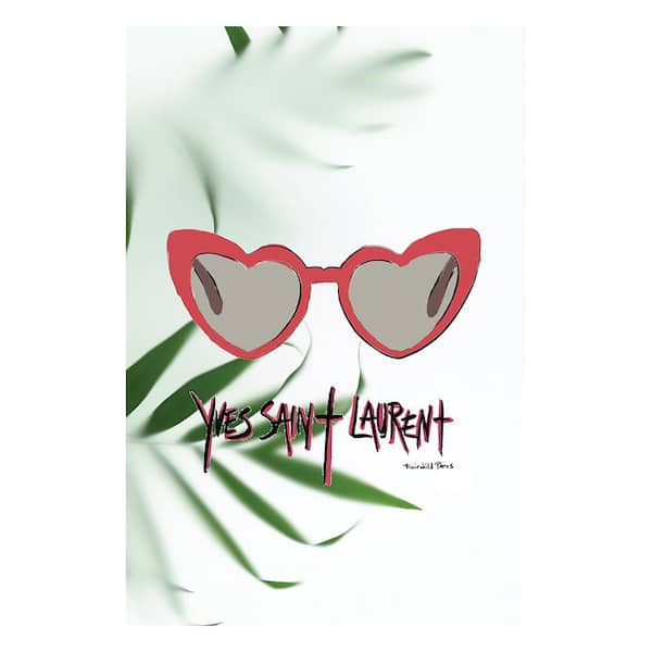 VENICE BEACH Collections Heart-Shaped Glam Fashion Sunglasses by Fairchild Paris 1-Piece Unframed Abstract Poster Art Print 20 in. x 16 in.