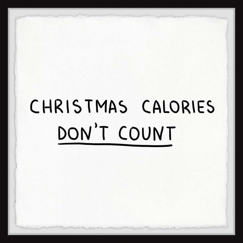 Christmas Calories Dont Count by Marmont Hill Framed Typography Art Print 